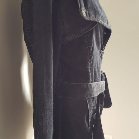 Foxy Jeans Acid-Wash Long, Corduroy Jacket - Picture 3 of 10